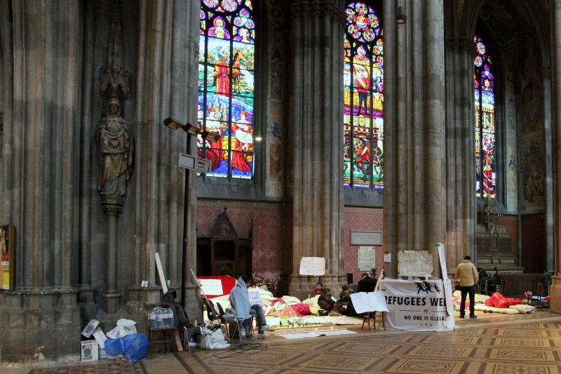 Kicheninneres mit Hungerstreikenden