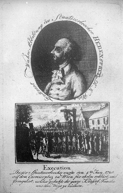 Flugblatt von der Hinrichtung Franz Hebenstreits
